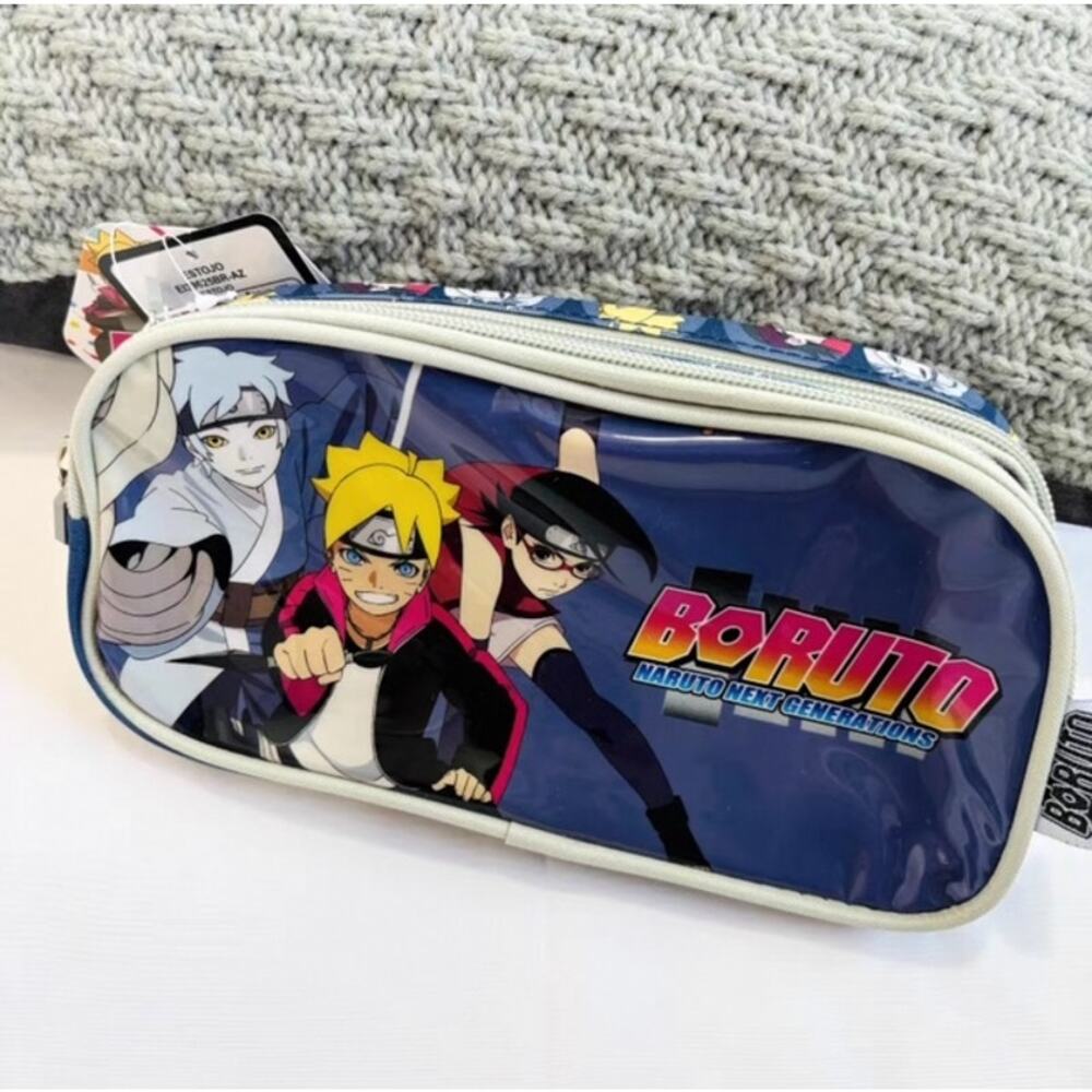 Official Boruto-Naruto Next Generations Two Compartments Pencil Case Blue